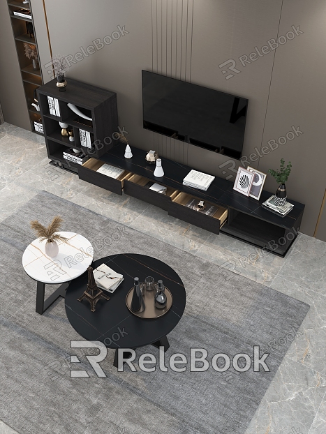 TV cabinet coffee table combination model