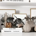 Home Decorative Ornament Sets With Vases Sculptures Books And Artworks