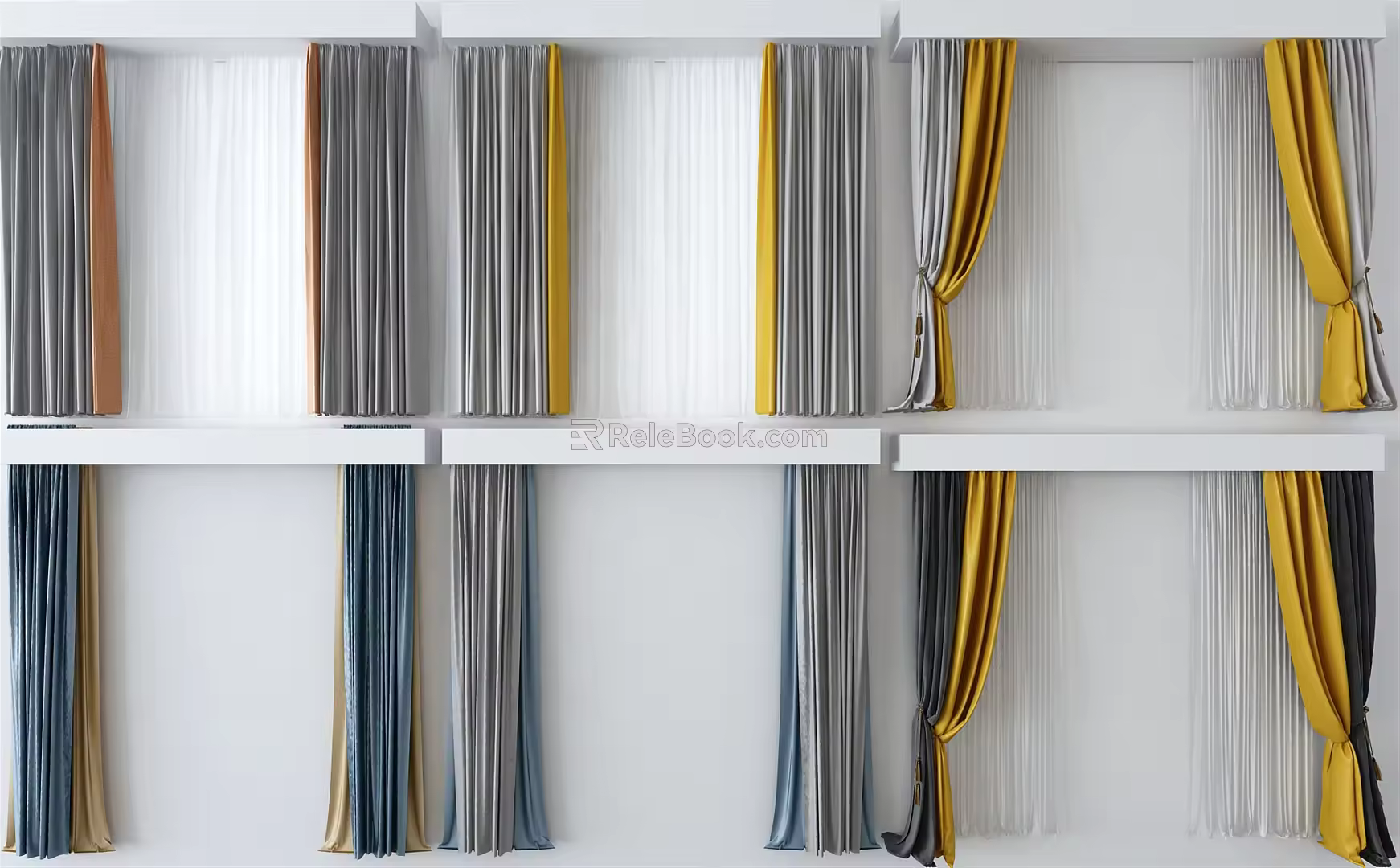 Modern Curtains 3d model
