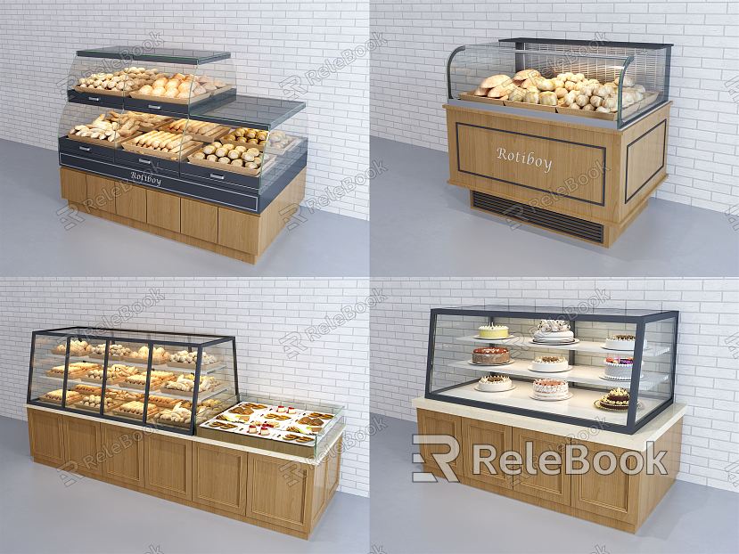 Modern Display Cabinet Bread Cabinet Baking Cabinet model