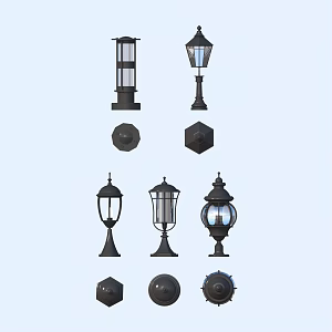 Lawn lamp outdoor lamp landscape lamp 3d model