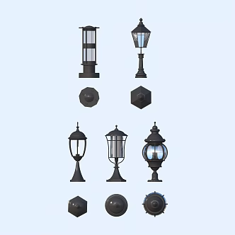 Lawn lamp outdoor lamp landscape lamp 3d model
