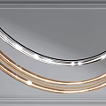 Modern Chandeliers With Curved Ring Spiral Metal White LED Lighting Fixtures Design