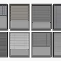 Various Window Blinds In Different Colors And Styles For Home Interior