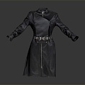 Long Coat Leather Long Shirt Fashion Long Shirt 3d model