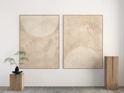 Hanging Painting Decorative Painting Hanging Painting Combination Painting Bonsai Abstract Painting 3d model