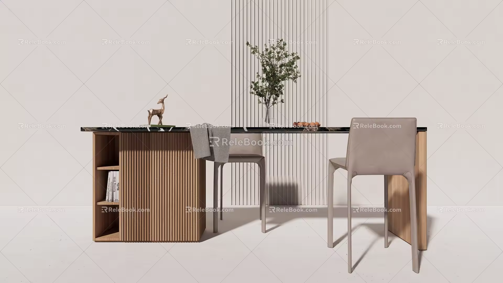 Modern Bar Chair Combination Bar Counter 3d model