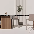 Modern Bar Chair Combination Bar Counter 3d model