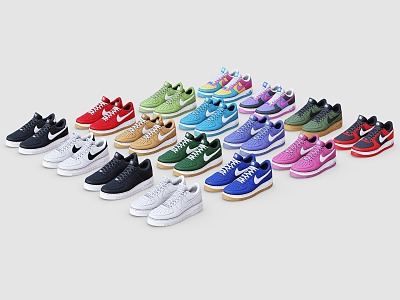 sneaker Nike Shoes Air Force One Casual Shoes Running Shoes Sneakers 3d model