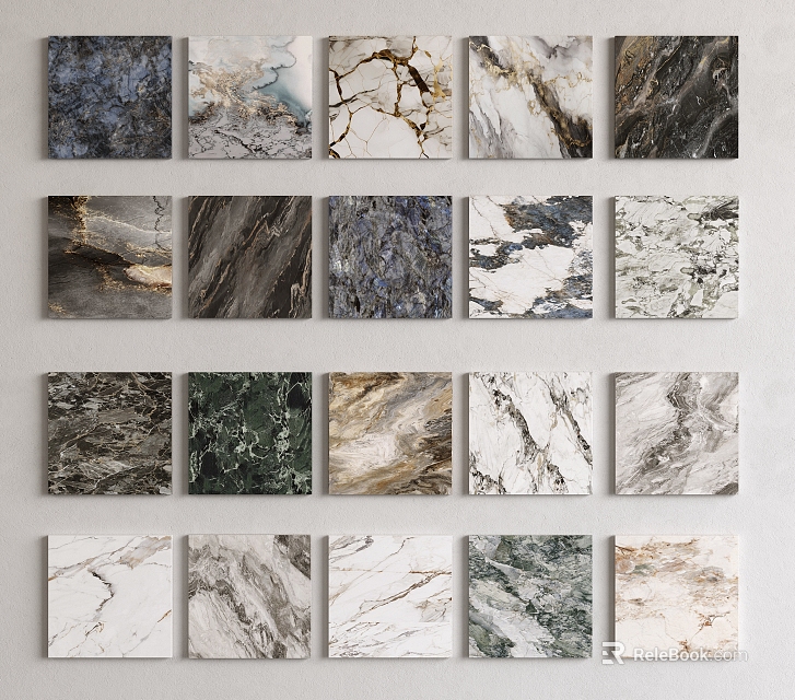 Marble Wall Paneling With Various Natural Stone Designs For Home Decoration 3d model 