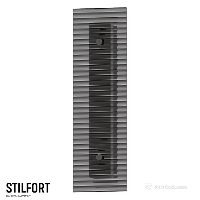 Modern Vertical Wall Lamp With Sleek Striped Metal Design For Home Decor 3d model 