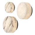 Elegant Marble Textured Round Wall Lamps Set of Three for Modern Interiors