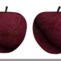 Two Fresh Red Apples With Shiny Skin And Golden Specks