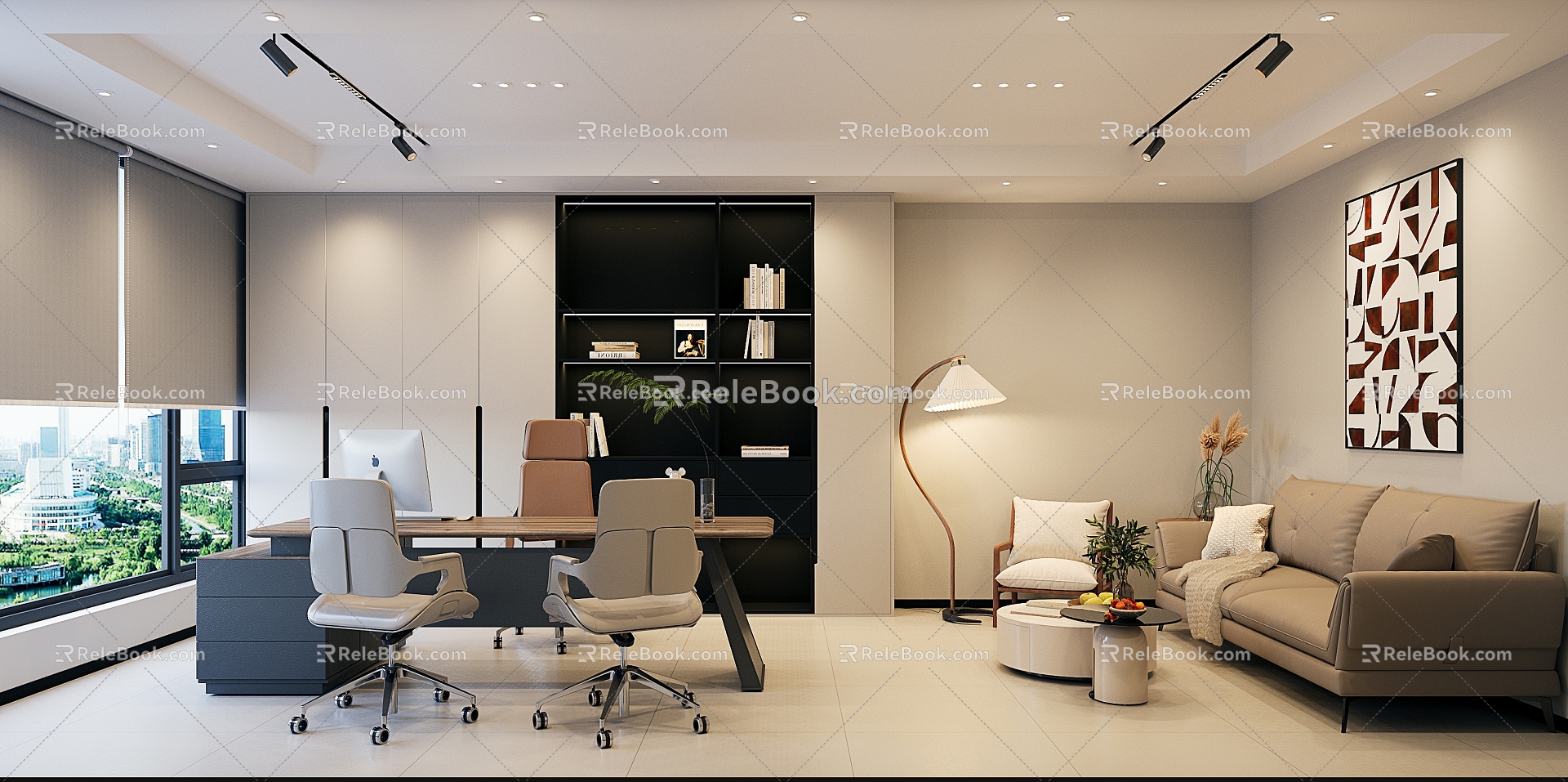 Light Luxury Office 3d model