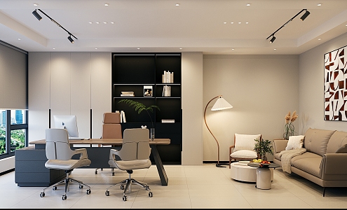 Light Luxury Office 3d model