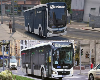 City Buses Operating On Urban Streets With Pedestrians And Cars 3d model City Buses Operating On Urban Streets With Pedestrians And Cars 3d model
