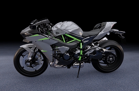 Modern Motorcycle Road Race Motorcycle 3d model