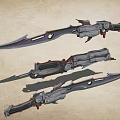 sword weapon cold weapon 3d model