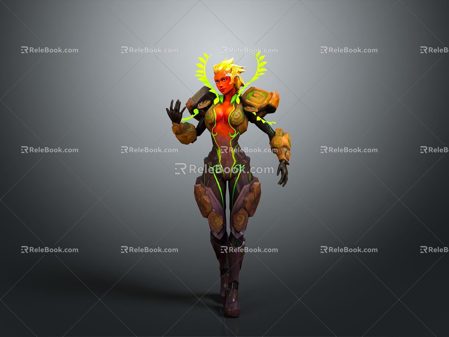 cosplay costume costume online game female warrior anime costume animation costume 3d model