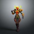 cosplay costume costume online game female warrior anime costume animation costume 3d model