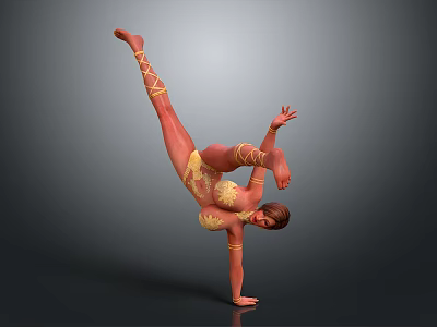 Elegant Golden Decorated Comfortable Home Loungewear With Gray Gradient Background 3d model