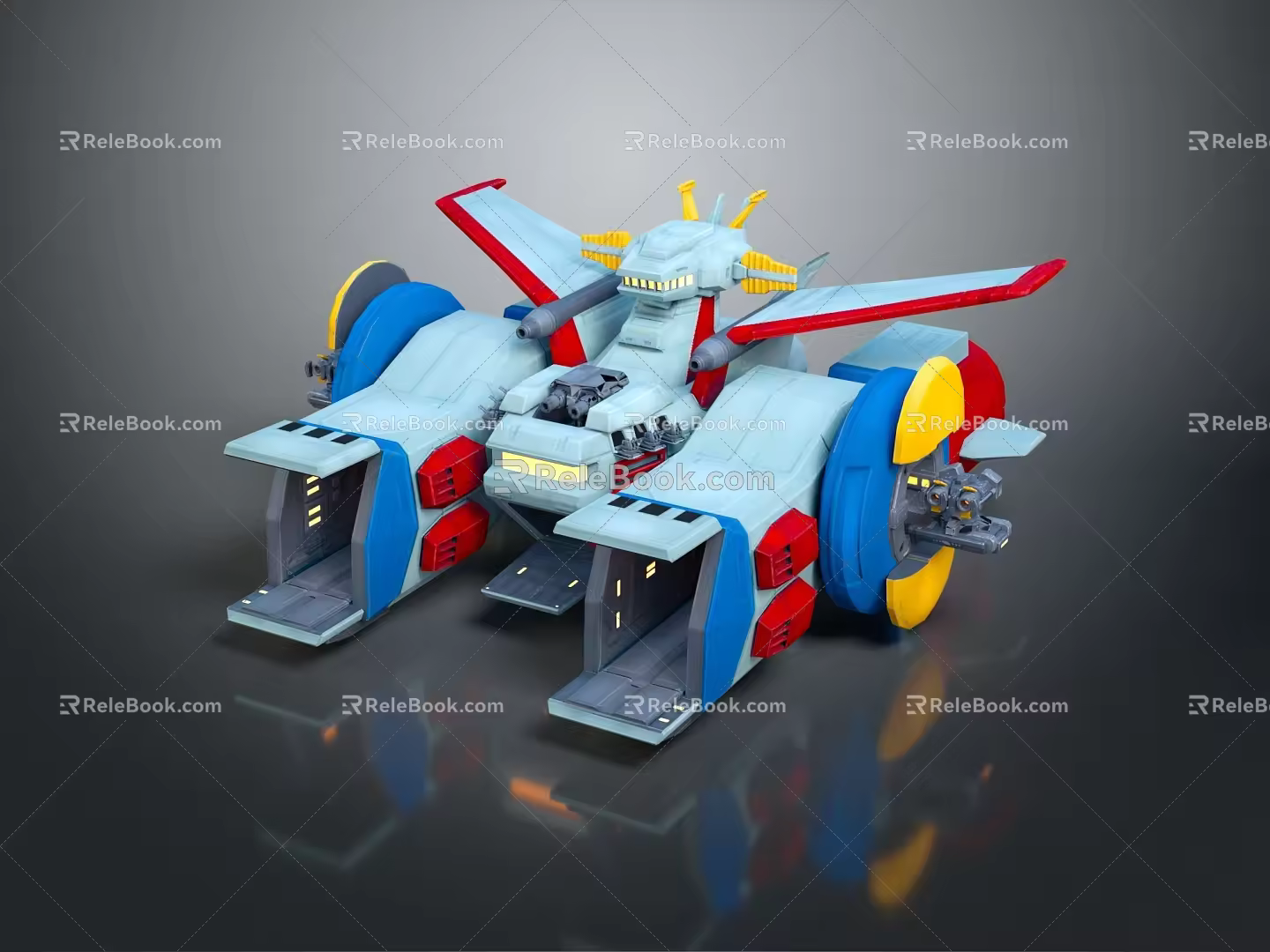 Modern Sci-Fi Car Sci-Fi Weapon Sci-Fi Battle Car Soldiers 3d model