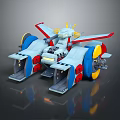 Modern Sci-Fi Car Sci-Fi Weapon Sci-Fi Battle Car Soldiers 3d model