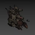 Creative Crab Inspired Tank With Number 8 Cannons And Projectile Design