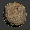 Natural Shaped Brown Orange Stone With Textured Surface And Holes For Decoration