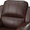 Cozy Brown Leather Single Sofa With Comfortable Armrests And Reclining Design 3d model