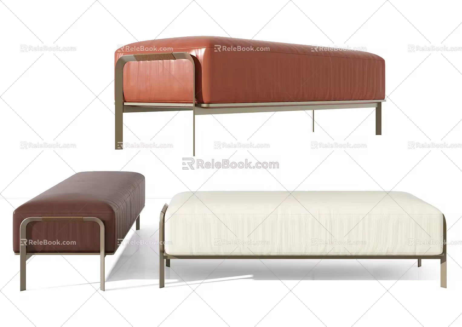 Modern sofa stool 3d model