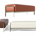 Modern sofa stool 3d model