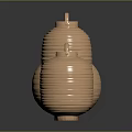 Copper Colored Lantern Shaped Furniture With Striped Design And Four Pieces