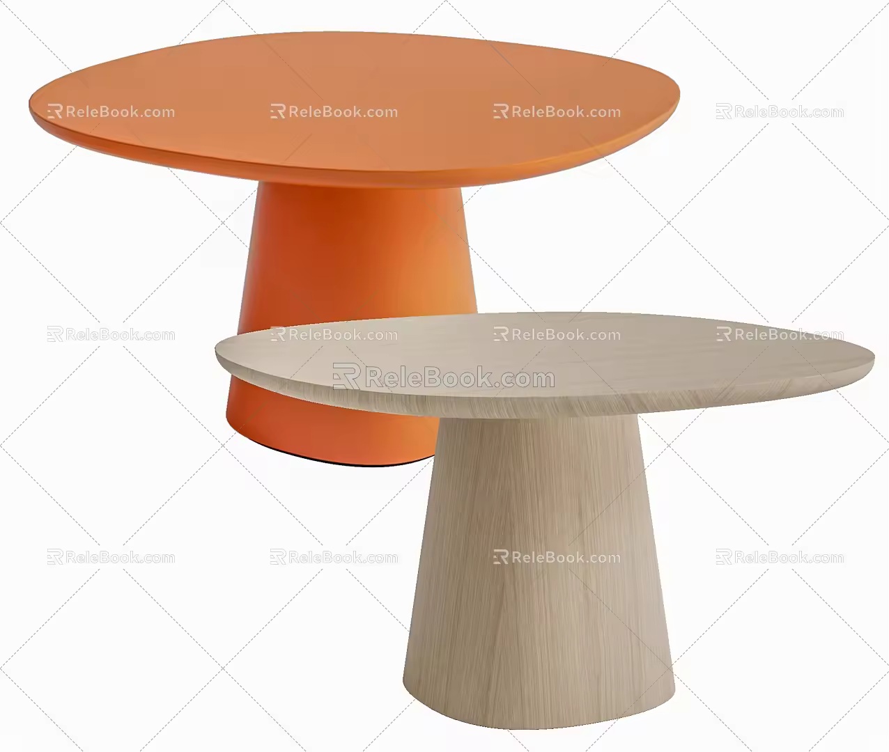 Modern Dining Table Round Dining Table 3d model