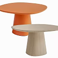 Modern Dining Table Round Dining Table 3d model