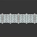 Stone Bridge Structure Design With Arches Blue Tiles Deck And Brown Railings