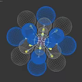 Modern Glass Sphere Chandelier With Silver Accents And Illuminated Design Elements