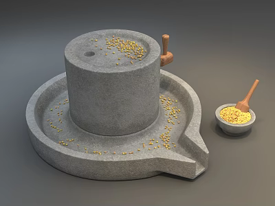 modern stone mill 3d model modern stone mill 3d model