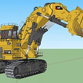 CAT Large Crawler Excavator With Massive Bucket For Construction Operations 3d model