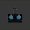 Binocular Night Vision Goggles With Metal Mount And Blue Illuminated Lenses