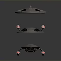 Futuristic Sci Fi Spaceship With Streamlined Design Metallic Surface And Glowing Thrusters
