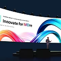 Siemens Innovate for More Business Conference Stage in Shanghai 2023 with Large Screen and Speaker