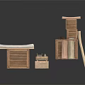 Natural Wooden Furniture Collection With Storage Units Shelves And Cushioned Bench