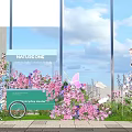 Nature One Everyday Design Photo Check-in Spot With Green Notebook 3D Lotus Bee And Plants