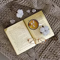 Cozy Home Decor With Knitted Blanket Wooden Ladder And Leather Bean Bag