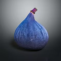 Fresh Ripe Purple Blue Fig as Healthy Organic Fruit on Dark Background