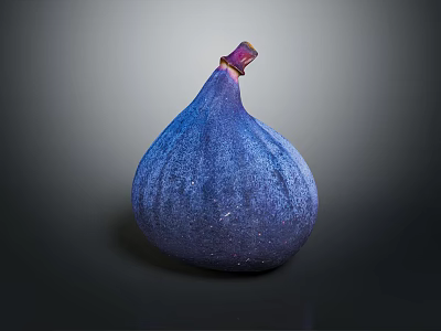 Fresh Ripe Purple Blue Fig as Healthy Organic Fruit on Dark Background 3d model