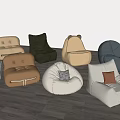 Modern Caterpillar Lazy Sofa Casual Sofa 3d model