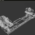 4-axis mechanical arm structure 3d model