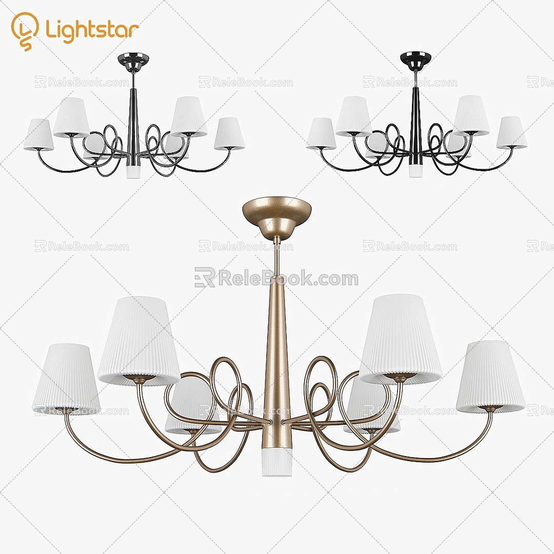 Vintage chandelier Lightstar Vortico 3d model